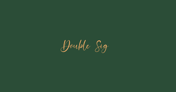 Double Signature font thumbnail